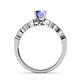 5 - Siena Tanzanite and Diamond Marquise and Dot Bridal Set Ring 