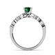 5 - Siena Emerald and Diamond Marquise and Dot Bridal Set Ring 