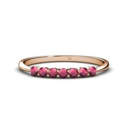 Reina Rhodolite Garnet Stone Wedding Band Rhodolite Garnet Stone Womens Wedding Band Stackable ctw K Rose Gold