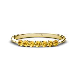 Reina Citrine Stone Wedding Band Citrine Stone Womens Wedding Band Stackable ctw K Yellow Gold