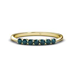 Reina London Blue Topaz Stone Wedding Band London Blue Topaz Stone Womens Wedding Band Stackable ctw K Yellow Gold