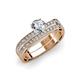3 - Inez Diamond Euro Shank Bridal Set Ring 