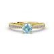 2 - Sian Aquamarine and Diamond Bridal Set Ring 