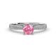 2 - Sian Pink Tourmaline and Diamond Bridal Set Ring 