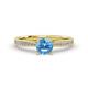 2 - Sian Blue Topaz and Diamond Bridal Set Ring 