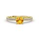 2 - Sian Citrine and Diamond Bridal Set Ring 