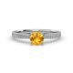 2 - Sian Citrine and Diamond Bridal Set Ring 