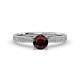 2 - Sian Red Garnet and Diamond Bridal Set Ring 