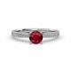 2 - Sian Ruby and Diamond Bridal Set Ring 