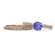 1 - Sian Tanzanite and Diamond Bridal Set Ring 