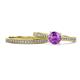 1 - Sian Amethyst and Diamond Bridal Set Ring 