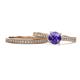 1 - Sian Iolite and Diamond Bridal Set Ring 