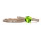 1 - Sian Peridot and Diamond Bridal Set Ring 