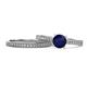 1 - Sian Blue Sapphire and Diamond Bridal Set Ring 