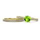 1 - Sian Peridot and Diamond Bridal Set Ring 