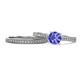 1 - Sian Tanzanite and Diamond Bridal Set Ring 