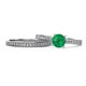 1 - Sian Emerald and Diamond Bridal Set Ring 