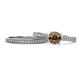 1 - Sian Smoky Quartz and Diamond Bridal Set Ring 