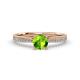 2 - Sian Peridot and Diamond Bridal Set Ring 