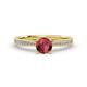 2 - Sian Rhodolite Garnet and Diamond Bridal Set Ring 