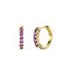 1 - Aricia Petite 0.22 ctw Amethyst Hoop Earrings 