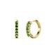 1 - Aricia Petite 0.37 ctw Green Garnet Hoop Earrings 