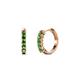 1 - Aricia Petite 0.37 ctw Green Garnet Hoop Earrings 