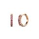 1 - Aricia Petite 0.37 ctw Rhodolite Garnet Hoop Earrings 