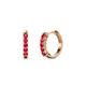 1 - Aricia Petite 0.35 ctw Ruby Hoop Earrings 
