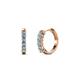 1 - Aricia Petite 0.22 ctw Aquamarine Hoop Earrings 