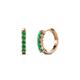 1 - Aricia Petite 0.25 ctw Emerald Hoop Earrings 