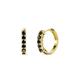 1 - Aricia Petite 0.32 ctw Black Diamond Hoop Earrings 