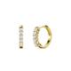 1 - Aricia Petite 0.32 ctw White Sapphire Hoop Earrings 