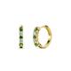 1 - Aricia Petite Green Garnet and Diamond Hoop Earrings 