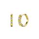 1 - Aricia Petite Yellow Sapphire and Diamond Hoop Earrings 