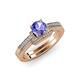 3 - Nessa Tanzanite and Diamond Bridal Set Ring 