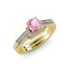 3 - Nessa Pink Tourmaline and Diamond Bridal Set Ring 