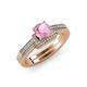 3 - Nessa Pink Tourmaline and Diamond Bridal Set Ring 