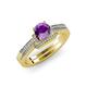 3 - Nessa Amethyst and Diamond Bridal Set Ring 