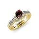 3 - Nessa Red Garnet and Diamond Bridal Set Ring 