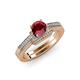 3 - Nessa Ruby and Diamond Bridal Set Ring 