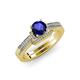 3 - Nessa Blue Sapphire and Diamond Bridal Set Ring 