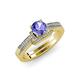 3 - Nessa Tanzanite and Diamond Bridal Set Ring 