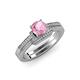 3 - Nessa Pink Tourmaline and Diamond Bridal Set Ring 