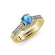 3 - Nessa Blue Topaz and Diamond Bridal Set Ring 