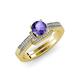 3 - Nessa Iolite and Diamond Bridal Set Ring 