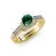 3 - Nessa Emerald and Diamond Bridal Set Ring 