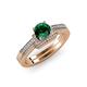 3 - Nessa Emerald and Diamond Bridal Set Ring 