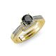3 - Nessa Black and White Diamond Bridal Set Ring 