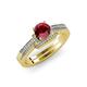 3 - Nessa Ruby and Diamond Bridal Set Ring 